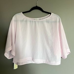 NWT Aritzia Wilfred “Blayze” Blouse — Small | Light Pink